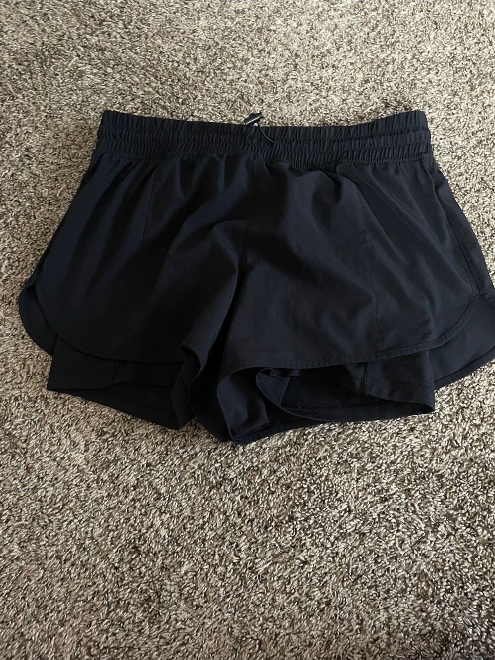 Reebok Black Women's Layered Running Shorts